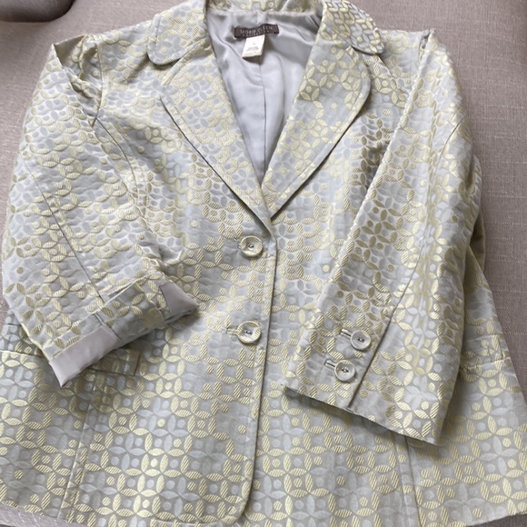 Sigrid Olsen silk blend brocade suit jacket - Picture 9 of 11
